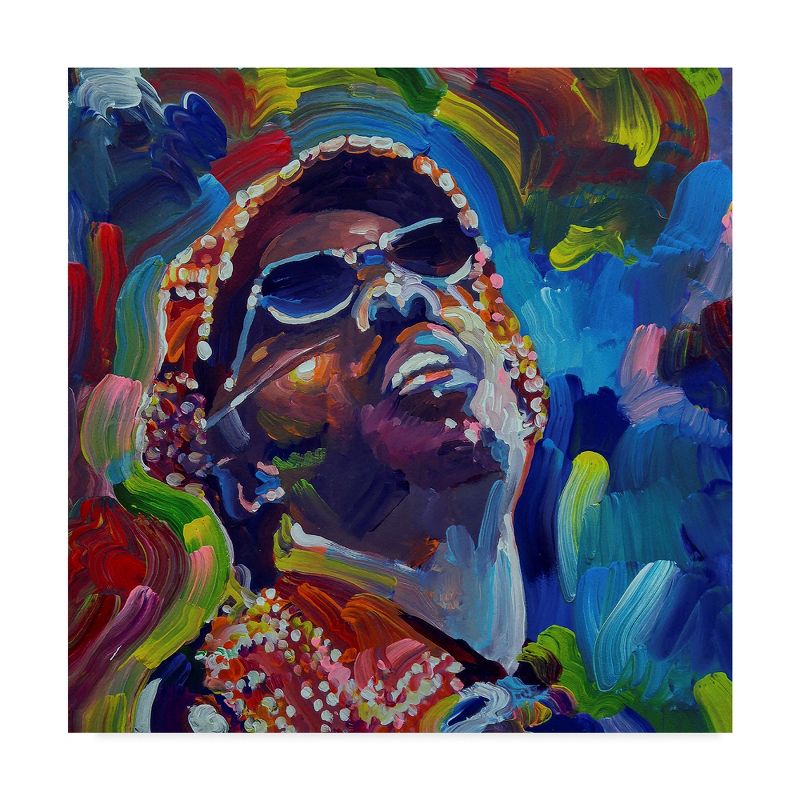 Trademark Fine Art -Howie Green 'Stevie Wonder' Canvas Art, 2 of 4