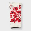 Women's Modern Floral & Geometric Print 3pk Crew Socks - A New Day™ Red/Ivory/Black 4-10 - 2 of 3