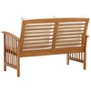 vidaXL Garden Bench Cream White, Natural Wood - 4 of 4