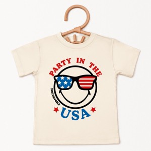 The Juniper Shop SmileyWorld Party in the USA Smiley Face Toddler Short Sleeve Tee - 1 of 4