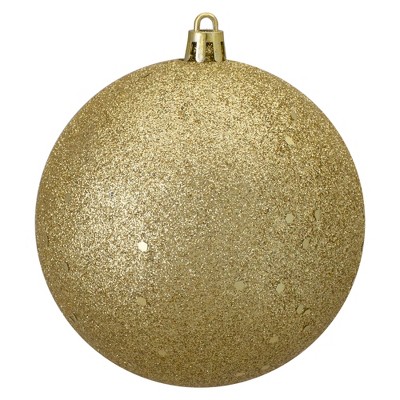 Northlight 4" Shatterproof Holographic Glitter Christmas Ball Ornament - Gold