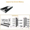 Infurnic Kitchen Racks Versatile Pot Rack Organizer with Adjustable Tiers and Secure Lid Holder, for Cookware and Lids, Black, 15.7"*7.9"*10.8" - 3 of 4