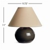 Plum & Post Charlie Mini Lamp - Gray Crackle Glaze - Linen Shade  - 10" - 4 of 4