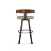 Amisco Lars Upholstered Counter Height Barstool: Faux Leather, Steel Frame, 26" Seat Height - 3 of 4