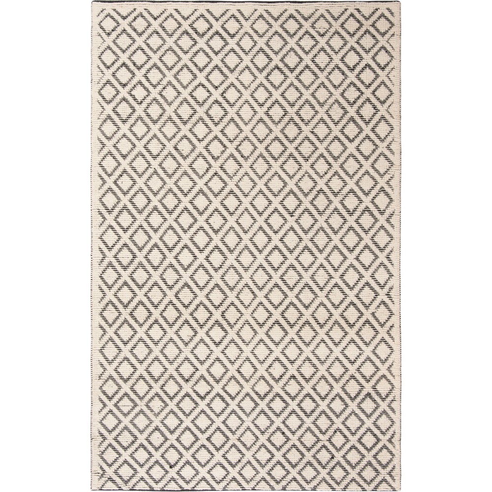 5'x8' Danette Geometric Woven Rug Ivory/Black - Safavieh