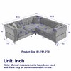 81.5" Chenille Classic Chesterfield L-Shaped Corner Sectional Sofa, 5-Seater Couch with Nailhead Trim, Tufted Cushions - 2 of 4