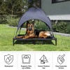 Elevated Dog Bed with Canopy - 36x30-Inch Portable Pet Bed with Non-Slip Feet - Indoor/Outdoor Dog Cot with Carrying Case by PETMAKER (Blue) - 4 of 4