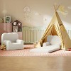2-in-1 Convertible Kids Couch - Teddy Fleece Toddler Sofa Chair, Soft Fold-Out Lounger Bed for Playroom & Nursery, Ideal Birthday Gift - 4 of 4
