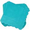 Juvale 200 Pack 2-Ply Paper Cocktail Disposable Napkins, Scalloped Edge, Tropical Colors - 3 of 4