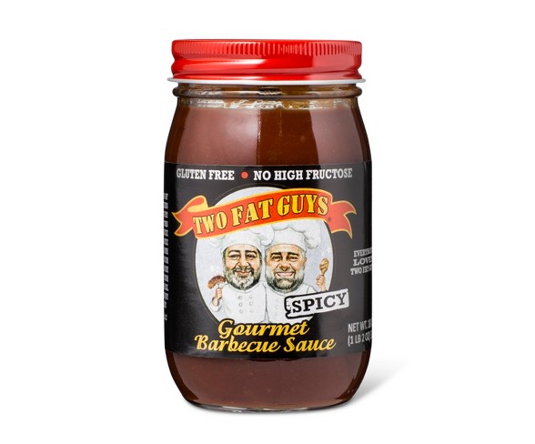 Two Fat Guys Spicy Gourmet Barbecue Sauce - 18oz