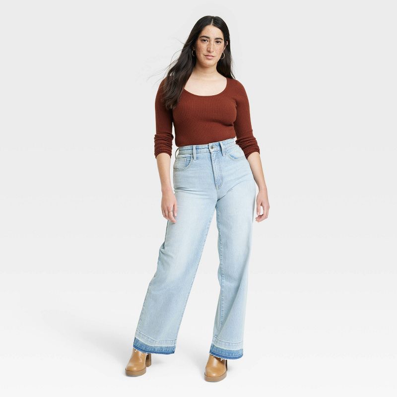 Women's High-Rise Wide Leg Jeans - Universal Thread™, 4 of 21