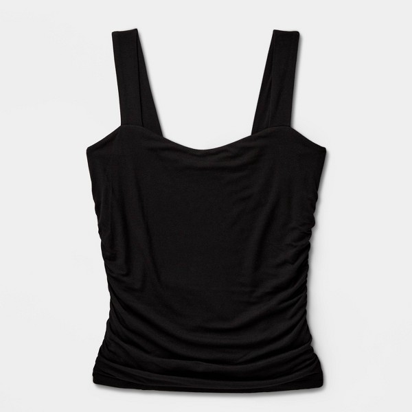 Top Tipo Tanque con Fruncido Lateral y Doble Capa de Jersey Moderno para Mujer - A New Day™ 4