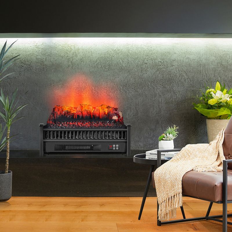 Costway 23''  Electric Fireplace Log Set Heater W/ Remote Control Realistic Flame 1400W, 5 of 11