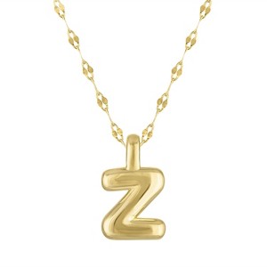 Junior Jewels 14K Gold Over Sterling Silver Initial Bubble Necklace, A-Z - 1 of 2