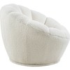 Meridian Furniture,Dream White Faux Sheepskin Fur Accent Chair - 3 of 4