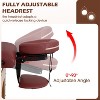 FDW Massage Table Massage Bed 3 Fold Portable 73" L x 32" W Height Adjustable Lightweight Spa Table Facial Cradle Bed with Carry Case - 3 of 4