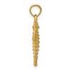 Black Bow Jewelry 14k Yellow Gold 22mm 3D Textured Seahorse Pendant - 2 of 4