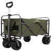 Vynxaria Portable Kids Wagon - All-Terrain Folding Beach Trolley with Big Wheels - 2 of 4