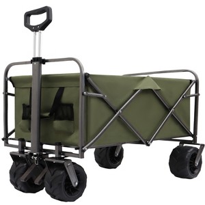 Outdoor Garden Park Utility kids wagon portable beach trolley cart camping foldable with big wheels folding wagon - 1 of 1