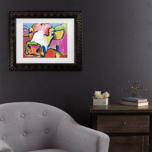 Trademark Fine Art Pat Saunders-White Fuschia Strata Matted Framed Art - 1 of 4