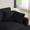 ORRD Modular L-Shaped Sofa, Deep Seat Couch with 4 Pillows, Modern Style, Black - 2 of 4