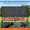 Firewood Rack with Cover, Holders Firewood Outdoor Log Rack with Zipper, Heavy Duty Indoor Firewoods Storage Log Racks - 2 of 4