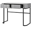TIRAMISUBEST Mirrored Makeup Vanity Table with Stainless Steel Base, Mirrored Console Dressing Table with 2 Drawers,Versatile Desk for Bedroom - 2 of 4