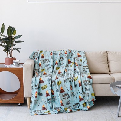 50"x60" Printed Velvet Throw Blanket - Sutton Home Fashions