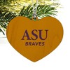Alcorn Secondary Logo Heart Love Wood Christmas Tree Holiday Ornament - 2 of 3