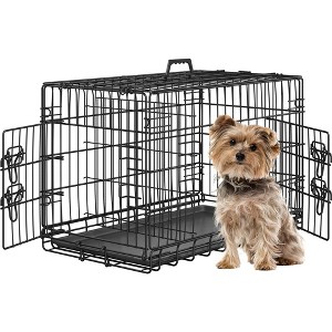 Yaheetech Metal Dog Crate for Small to Medium-Sized Dogs, Black - 1 of 4