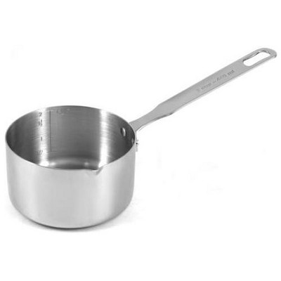 RSVP Stainless Steel 2-Cup Measuring Pan with Long Handle