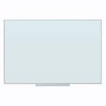 U Brands 36"x24" Frameless Glass Dry Erase Board with Tray White Frosted Surface