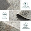 Area Rug Washable Rugs Vintage Floral Low Pile Area Rugs Non-Slip Backing Carpet for Bedroom - 3 of 4