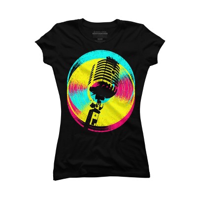 Junior's Design By Humans Colors and Records By clingcling T-Shirt