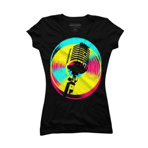 Junior's Design By Humans Colors and Records By clingcling T-Shirt - 1 of 3