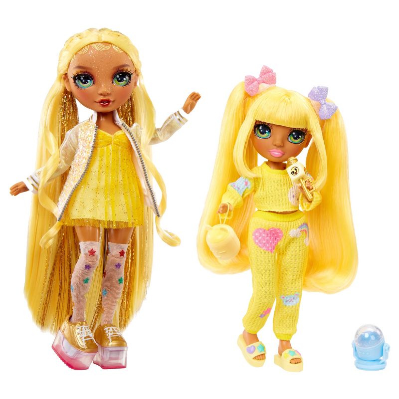 Rainbow High Jr High PJ Party Sunny Yellow 9&#39;&#39;Posable Doll with Soft One Piece Pajama, Slippers, Play Accessories, 5 of 9