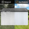 GDFStudio Frank Modern 10x12 FT Metal Outdoor Storage Shed with Padlock - 4 of 4