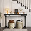 MOEPISY Black Mirror Console Table Vintage Wood Grain Carving Process Gorgeous and Noble - 3 of 4