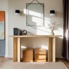 Hommoo Modern Console Table with Crossed Legs Beige - 2 of 4