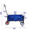 RISOKEYS Collapsible Outdoor Utility Wagon Cart,with Adjustable Handle,Foldable Design & 600D polyester Fabric for Beach, Garden,Shopping - 3 of 4