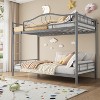 Bunk Bed Twin Over Twin, Twin Bunk Bed with Ladde & Full-Length Guardrails, Heavy Duty 400 LBS Weight Capacity, Space-Saving, No Box Spring Needed - 4 of 4