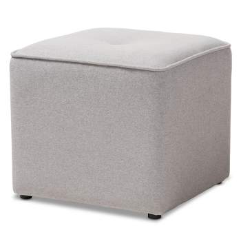 Corinne Modern and Contemporary Fabric Upholstered Ottoman - Baxton Studio