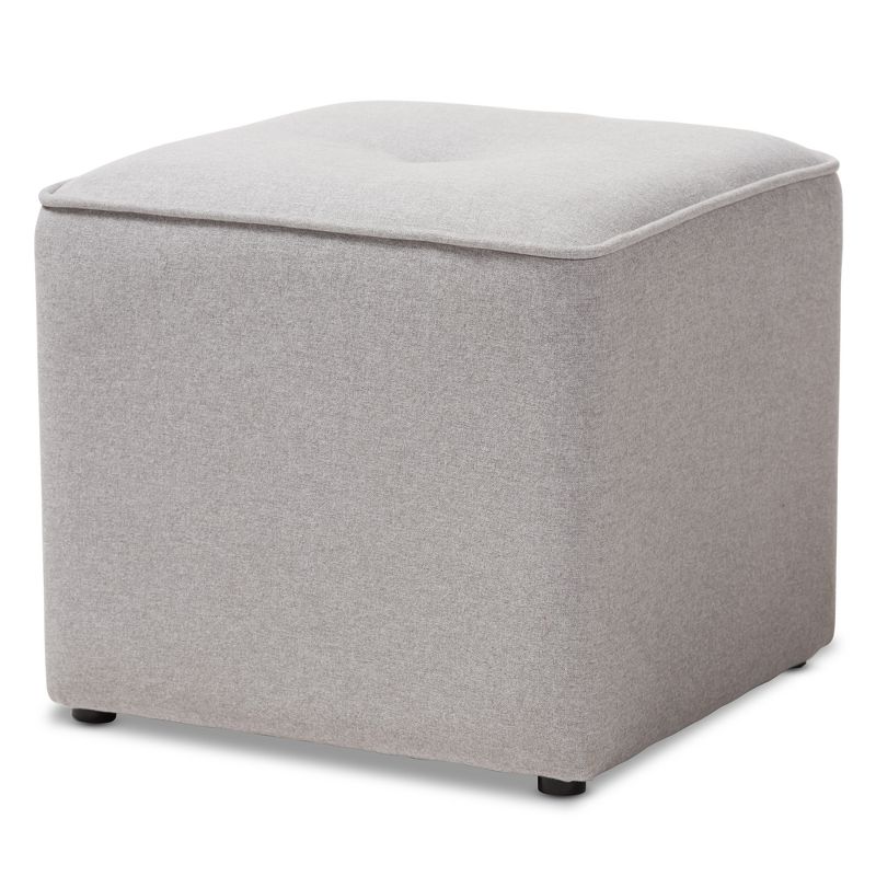 Corinne Modern and Contemporary Fabric Upholstered Ottoman - Baxton Studio, 1 of 7