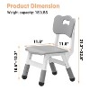Kids Chairs, 3 Level Height Adjustable Plastic Preschool Chairs, Max Load 180 Lbs, for 2-8 Years Home, School, Indoor/Outdoor - 2 of 4