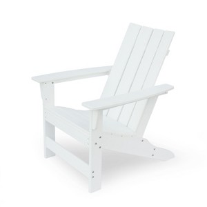 Gulches Outdoor Portable Chairs - White Adirondack Chair, 32.5" D x 30.5" W x 37" H - 1 of 4