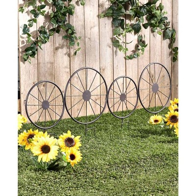 The Lakeside Collection Wagon Wheel Fence or Planter - Planter