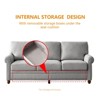 NicBex 82.68 Inch Linen Storage 3-Seat Upholstered Sofa for Living Room,Small Space,Office,Apartment - 3 of 4