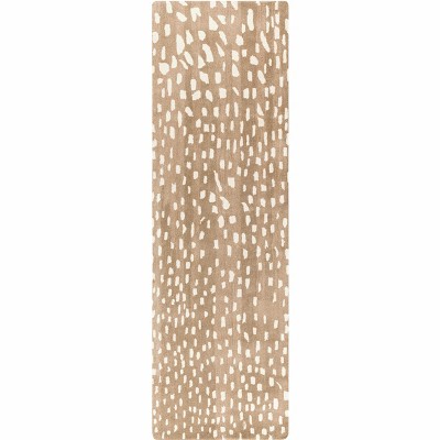 Hauteloom Athena Brown Giraffe Print Wool Rug