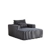 62.5-Inch Corduroy Sofa Lounger - Assembled, Plush Modern Sleeper for Living Room & Bedroom Comfort - 2 of 4