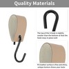 Unique Bargains Multi-Purpose Leather Metal Loop Coat S Hooks  for Wardrobe Clothes Rail Kitchen Bathroom 5Pcs - 3 of 4